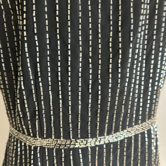 Susana Monaco Black Beaded Mini Tank Dress Size 8 Cocktail Party Wedding Event - Picture 4 of 6